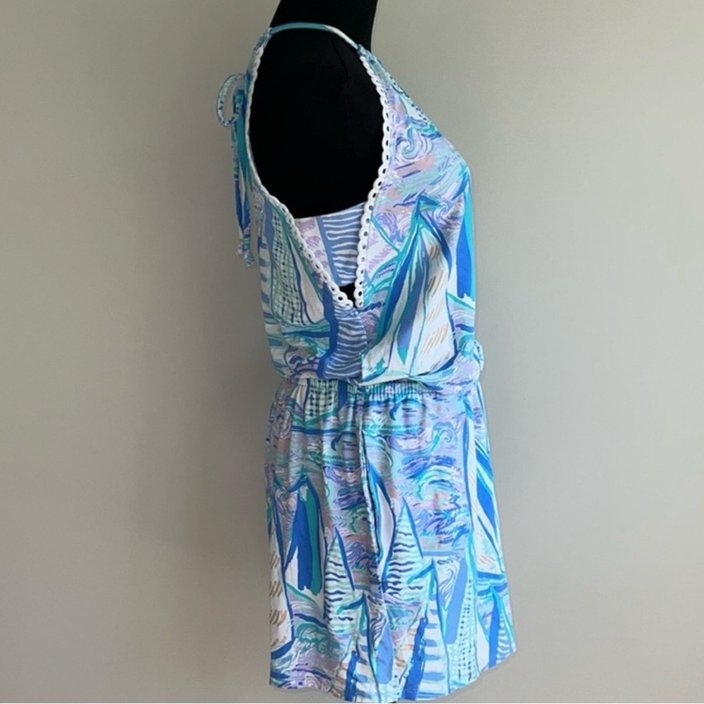 NWT Lilly Pulitzer Light Lilac Verbena Aboat Time Halter Romper XS
